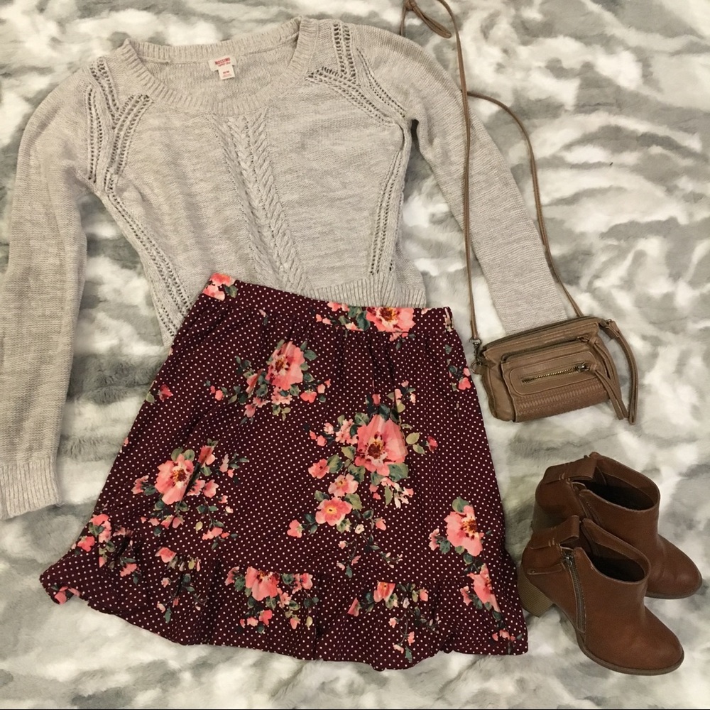 NWOT Floral Skirt